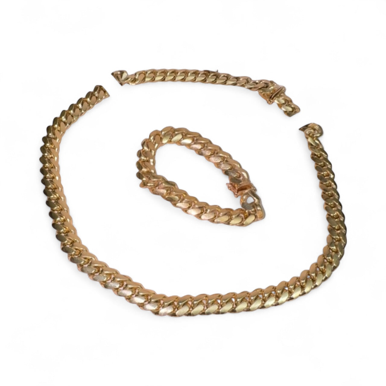 Gold Cuban Link Set